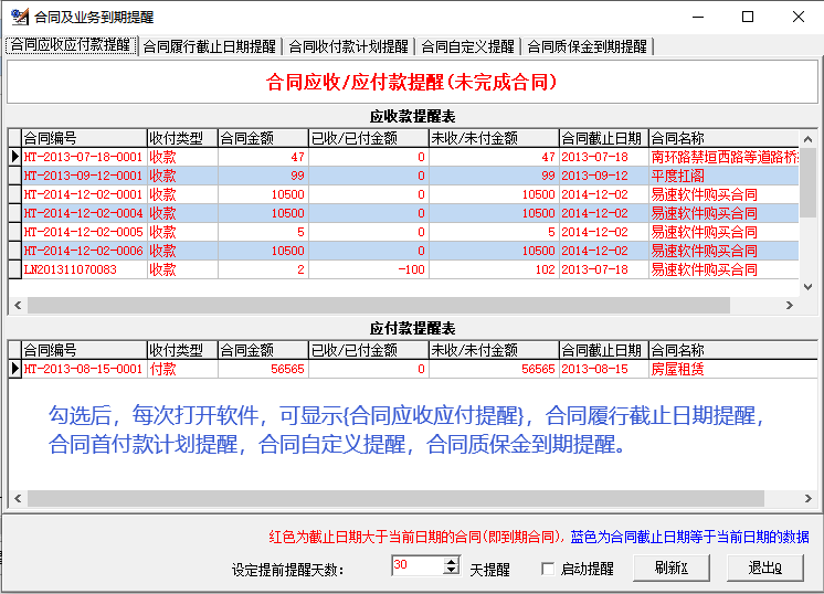 合同管理-軟件公司企業辦公系統-合同-款項-到期提醒-工程項目-統計軟件(图5)